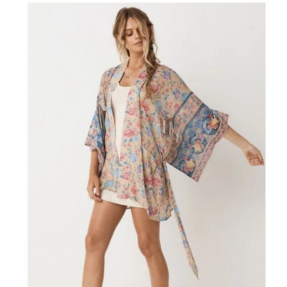 Spell and the Gypsy Collective Other - Spell & The Gypsy Seashell Short Robe SZ M/L Mermaids Organic Cotton Boho